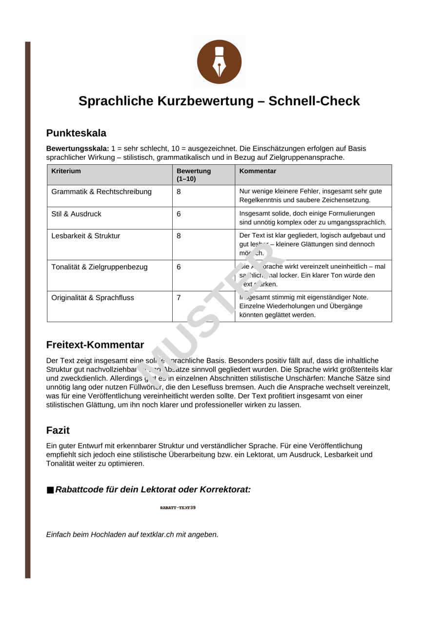 Sprachcheck Vorschau